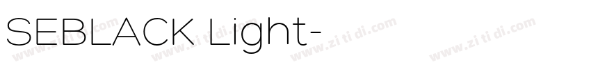 SEBLACK Light字体转换